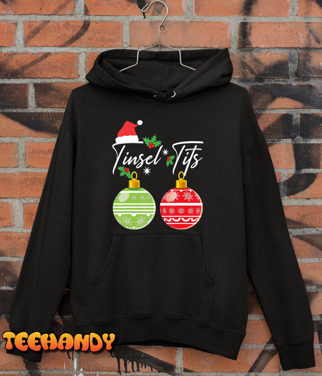 Jingle Balls Tinsel Tits Funny Christmas Matching Couple T-Shirt