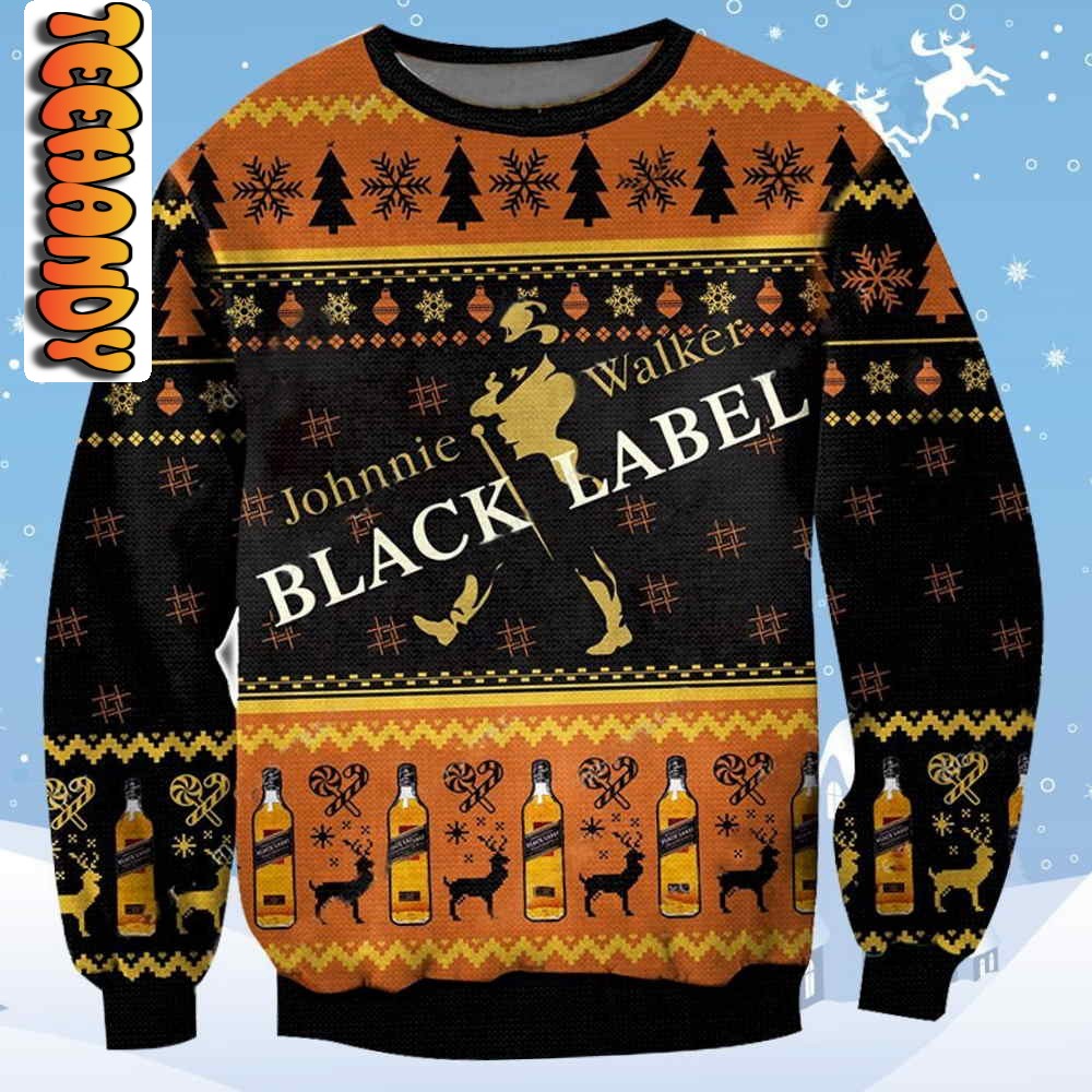 Johnnie Walker Black Label Ugly Christmas Sweater