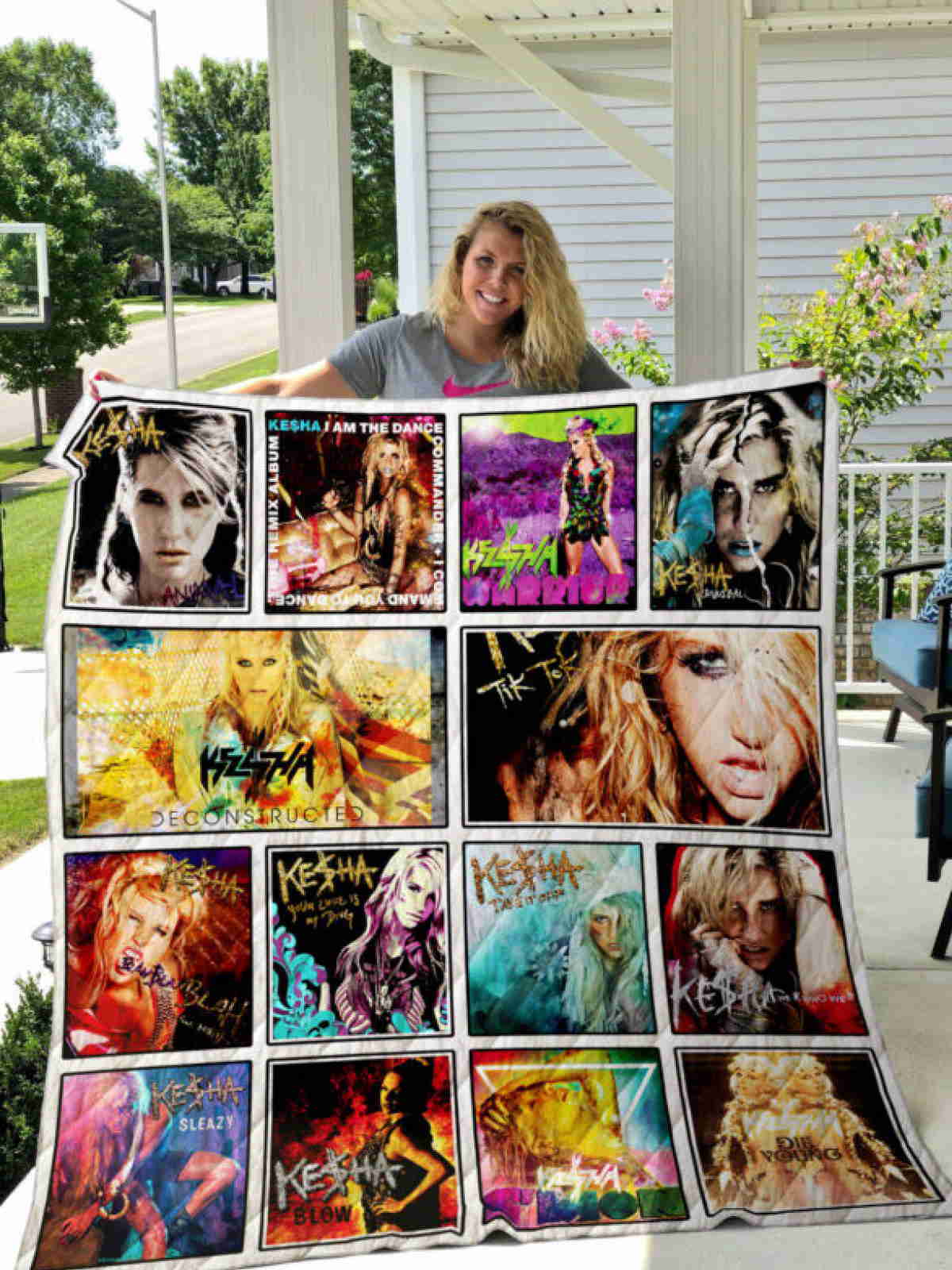 Kesha 3D All Over Printed Quilt Blanket