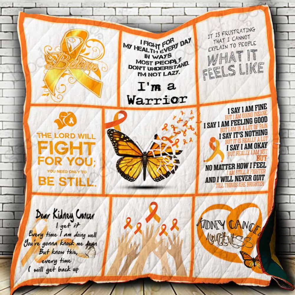 Kidney Cancer Awareness Quilt Blanket