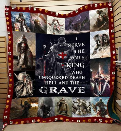 Knight Templar Death Hell And Grave 3D Quilt Blanket