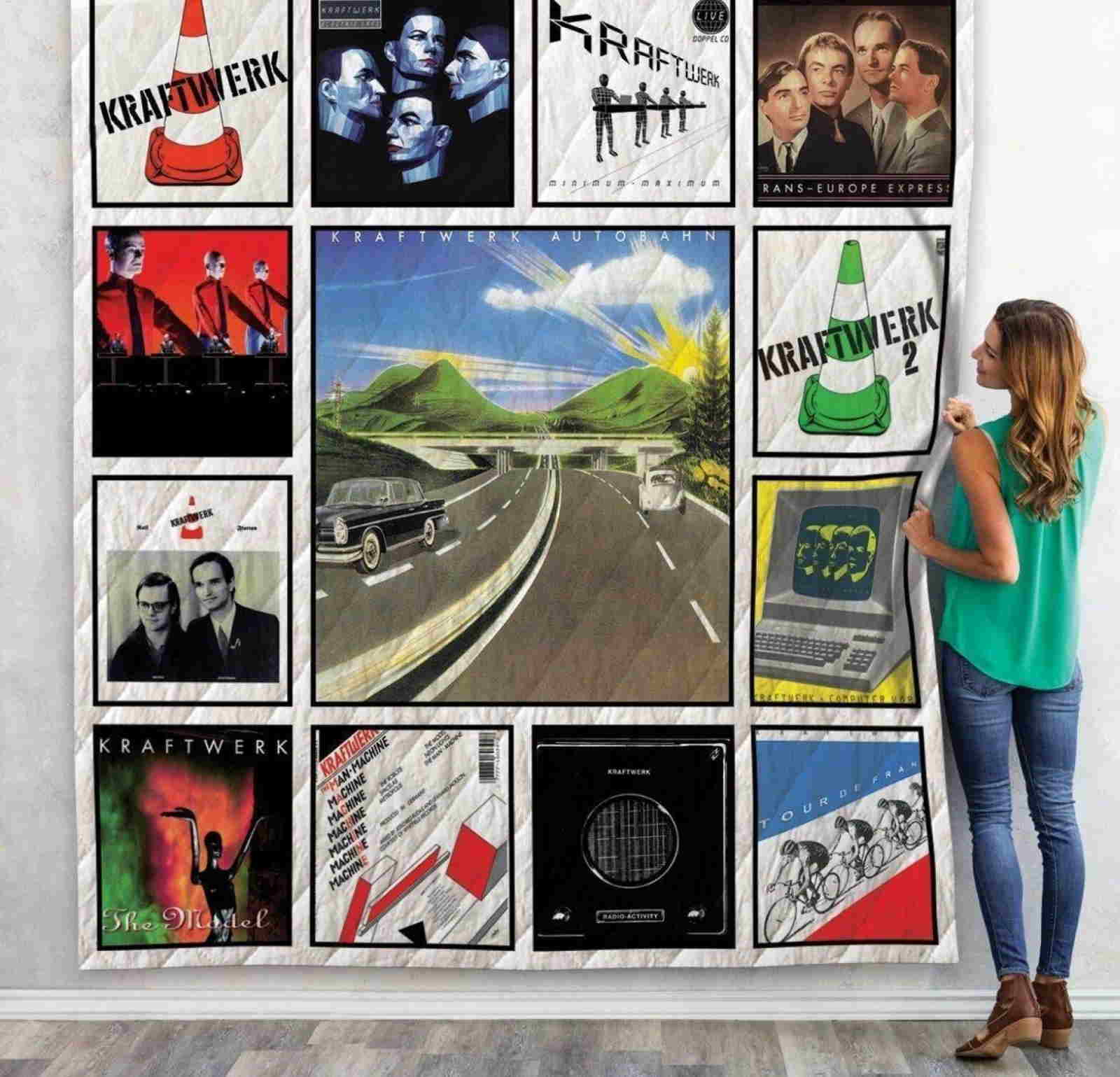 Kraftwerk Album 3D Quilt Blanket