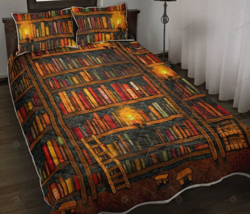 Library Bookshelf 3D Bedding Set