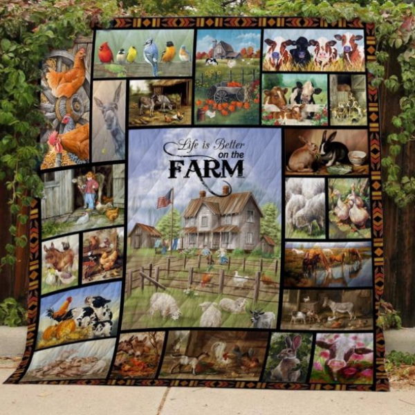 Life Is Better On The Farm 3D Quilt Blanket