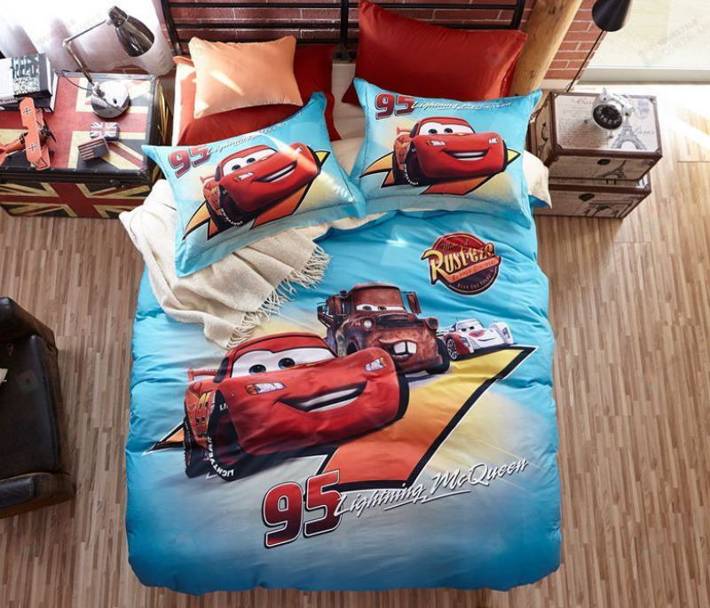 Lightning Mcqueen Cars 3D Bedding Set