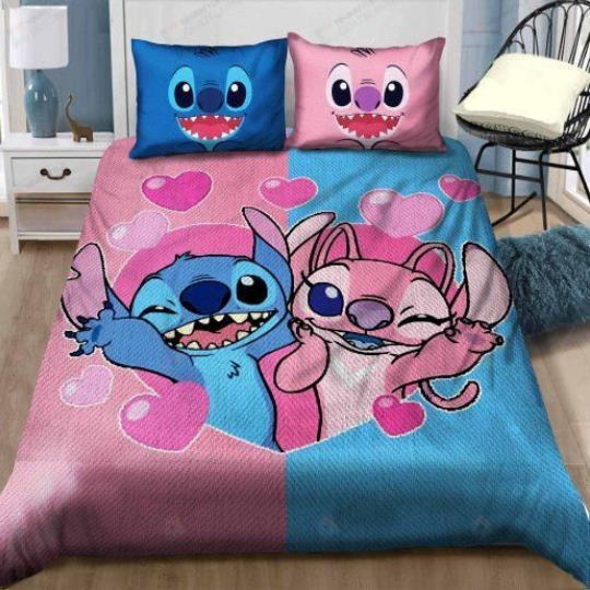 Lilo And Stitch Sleepy Halloween 3D Bedding Set