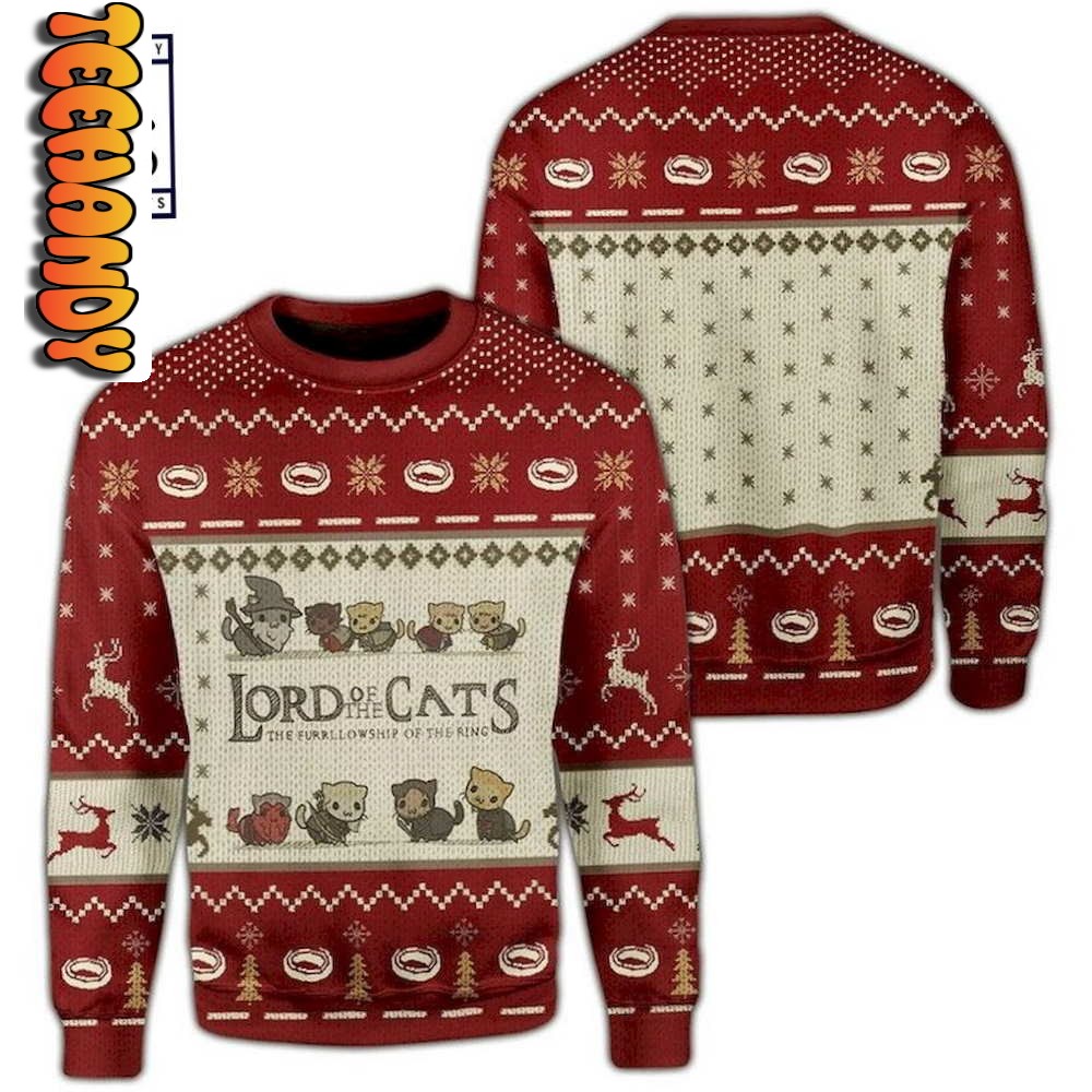 Lord Of The Cats Ugly Christmas Sweater