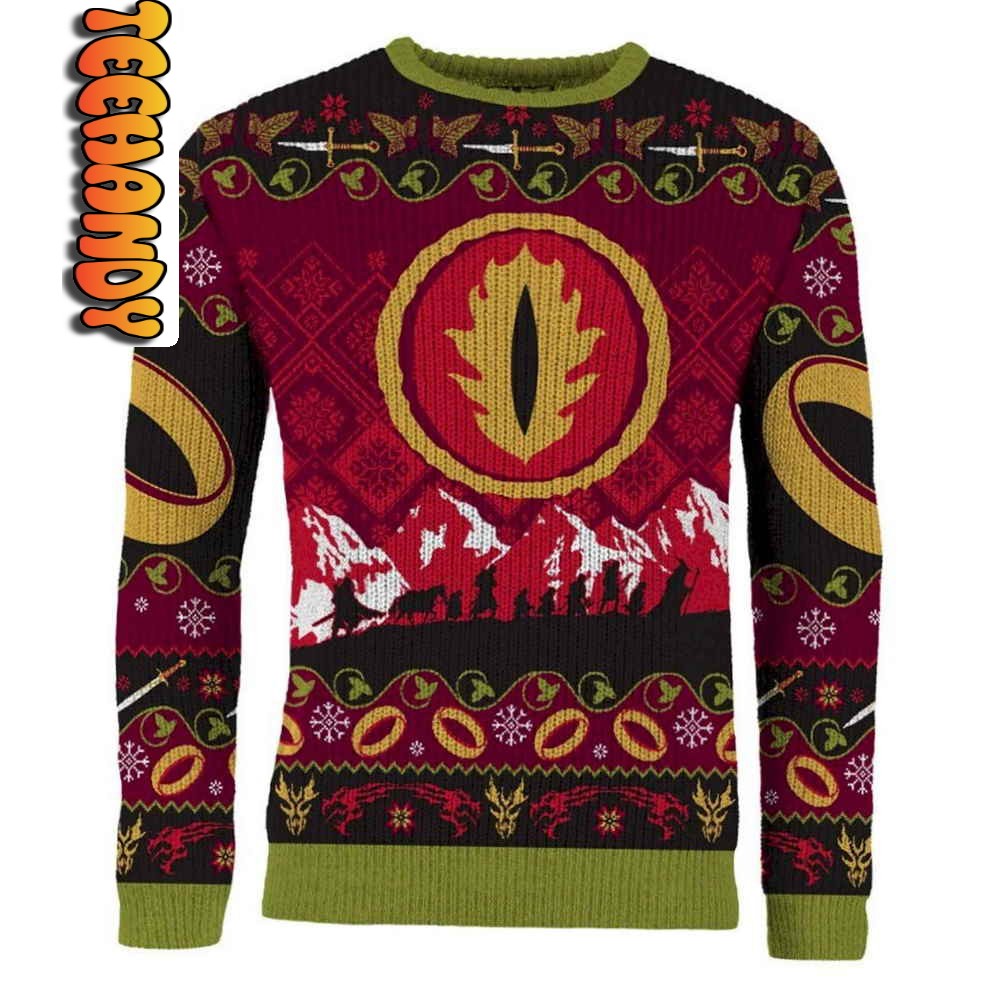 Lotr One Gold Ring Ugly Christmas Sweater