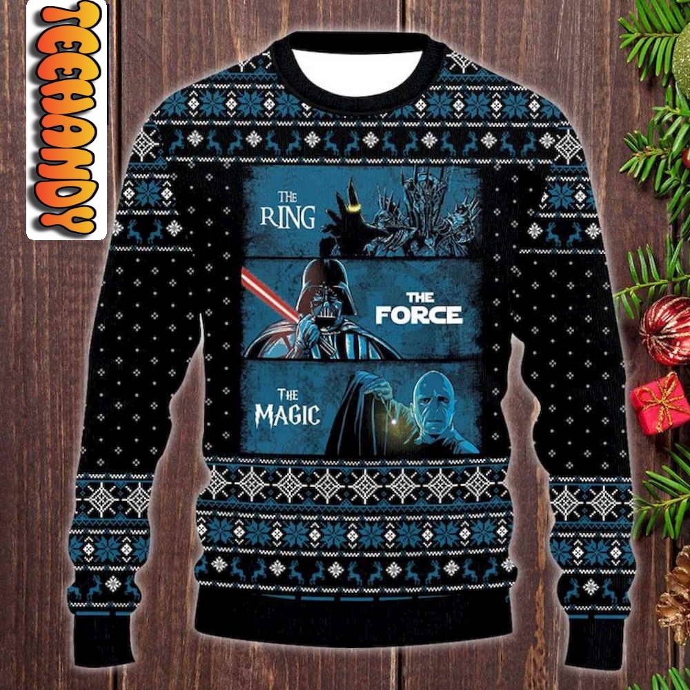 Lotr The Ring The Force The Magic Ugly Christmas Sweater