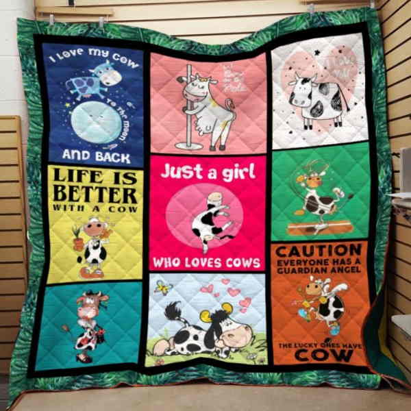 Love Cow  All Over Printed 3D Quilt Blanket