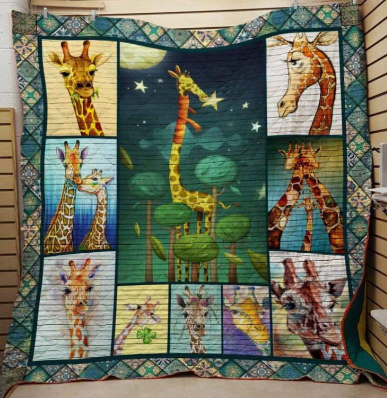 Love Giraffes 3D Quilt Blanket