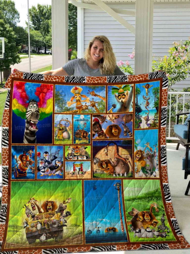 Madagascar All Over Printed 3D Quilt Blanket