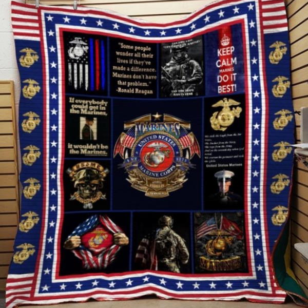 Marine 3D  All Over Printed Quilt Blanket