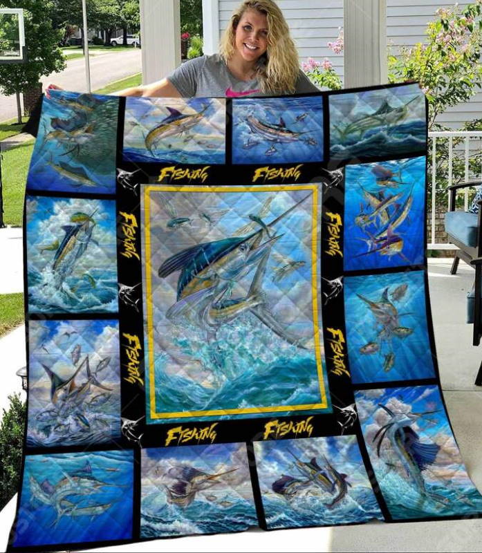 Marlin Fishing Like 3D Quilt Blanket