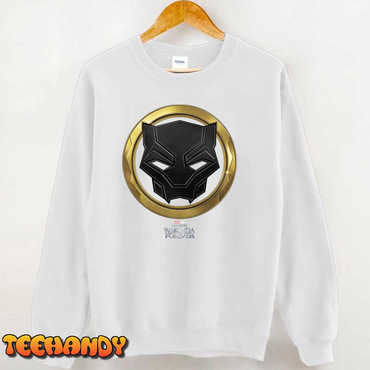 Marvel Black Panther Wakanda Forever Metal Badge Pullover Hoodie