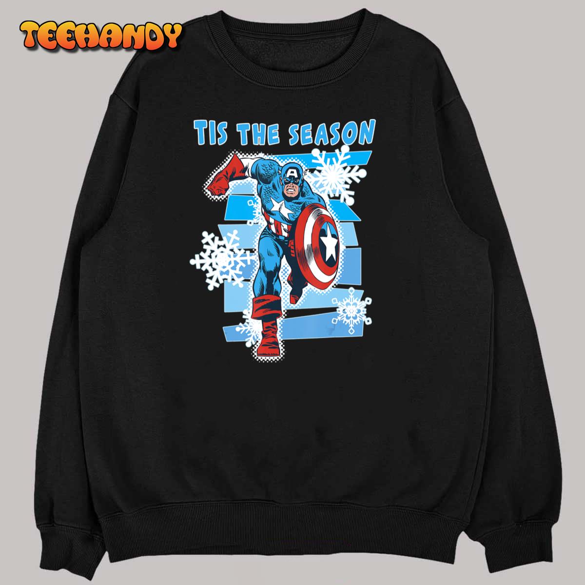 Marvel Captain America Tis The Season Christmas T-Shirt