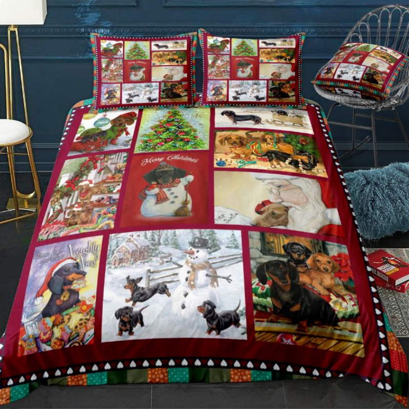 Mary Christmas Dachshund 3D Bedding Set