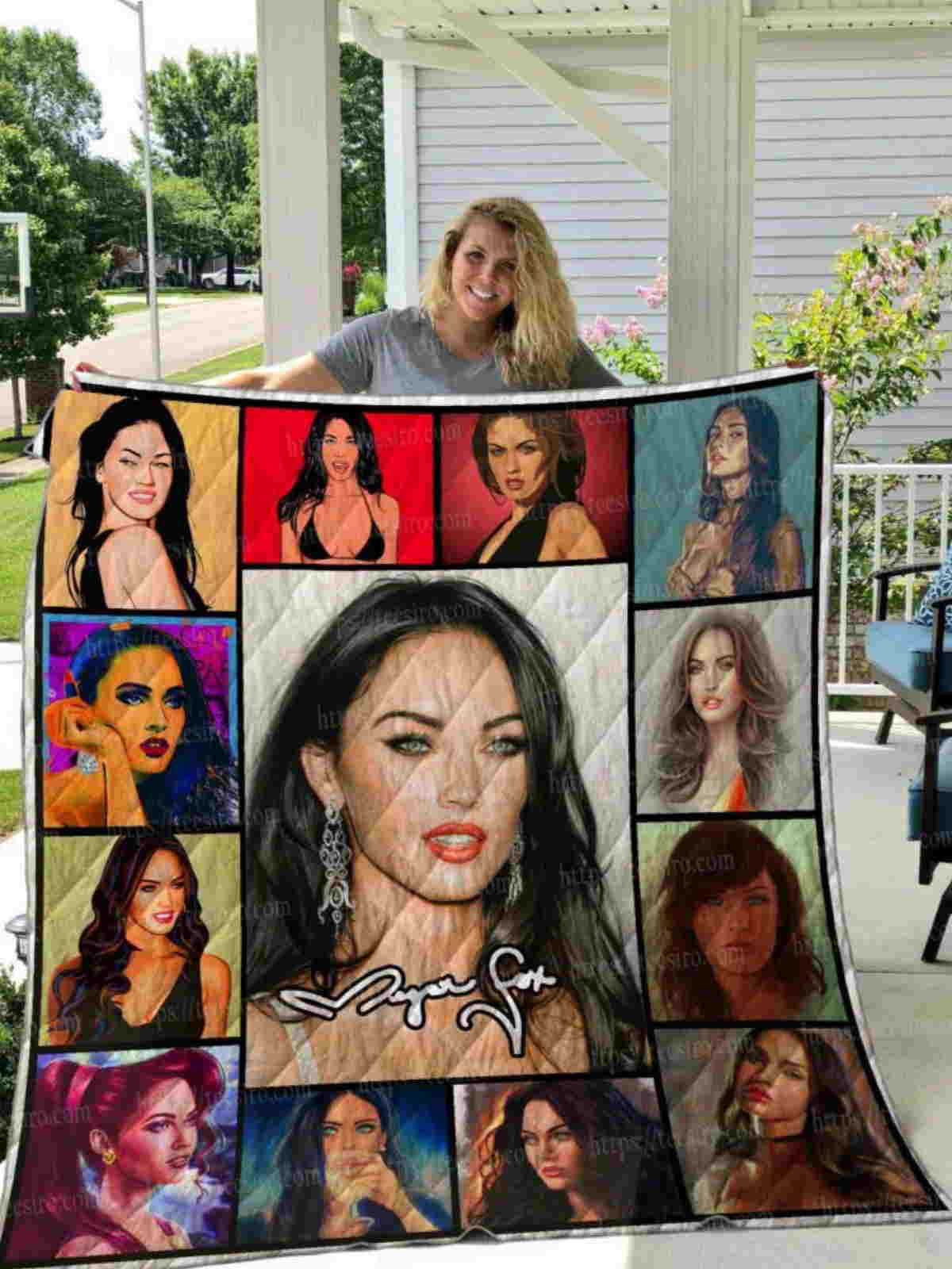 Megan Fox  All Over Printed 3D Quilt Blanket