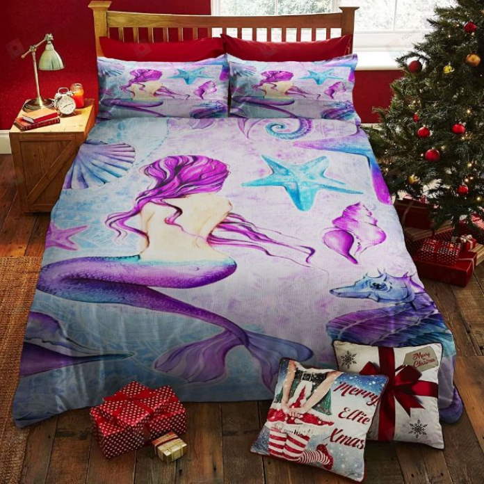 Mermaid Bed All Over Printed Bedding Set