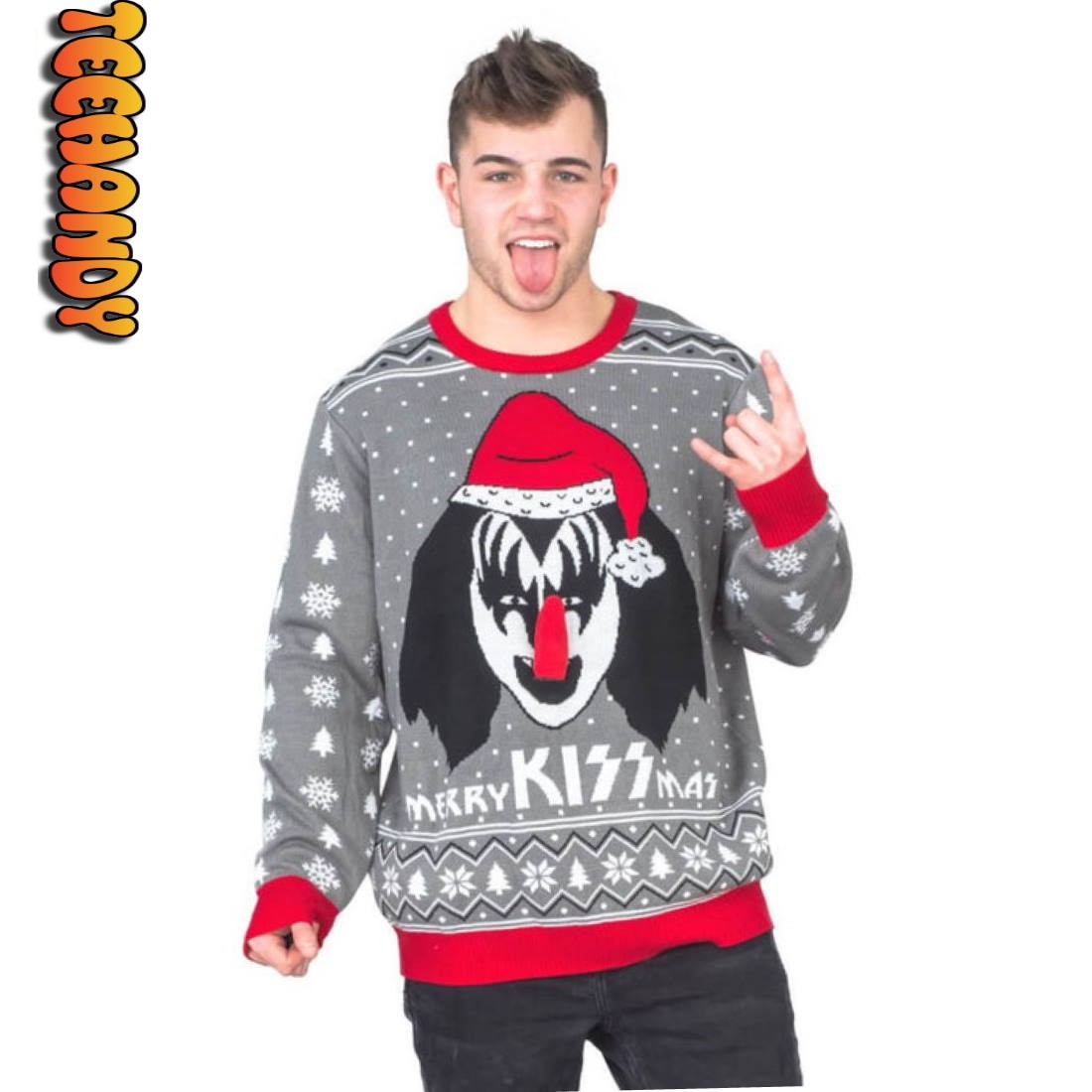 Merry Xmas Flappy Kiss Ugly Sweater