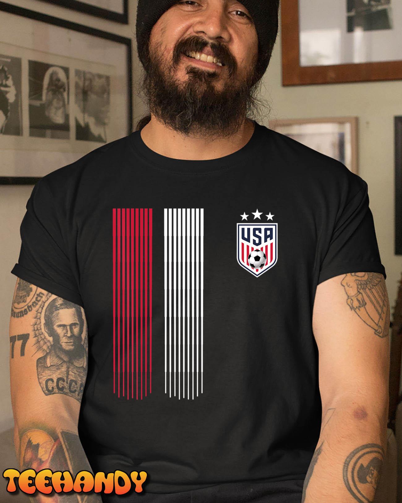 National America Flag USA American Football Fan Soccer Team T-Shirt