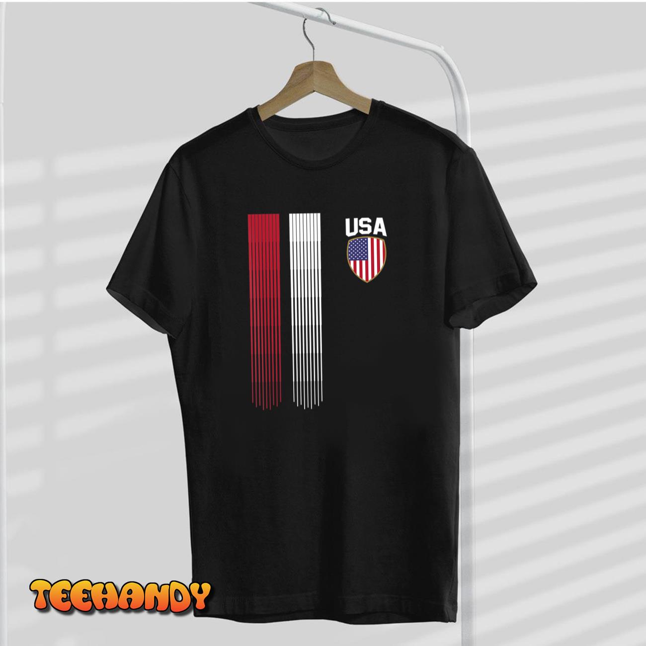 National America Flag USA American Football Fan Soccer Team T-Shirt