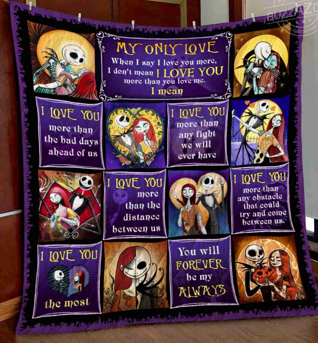 Nightmare My Love Love You More Quilt Blanket