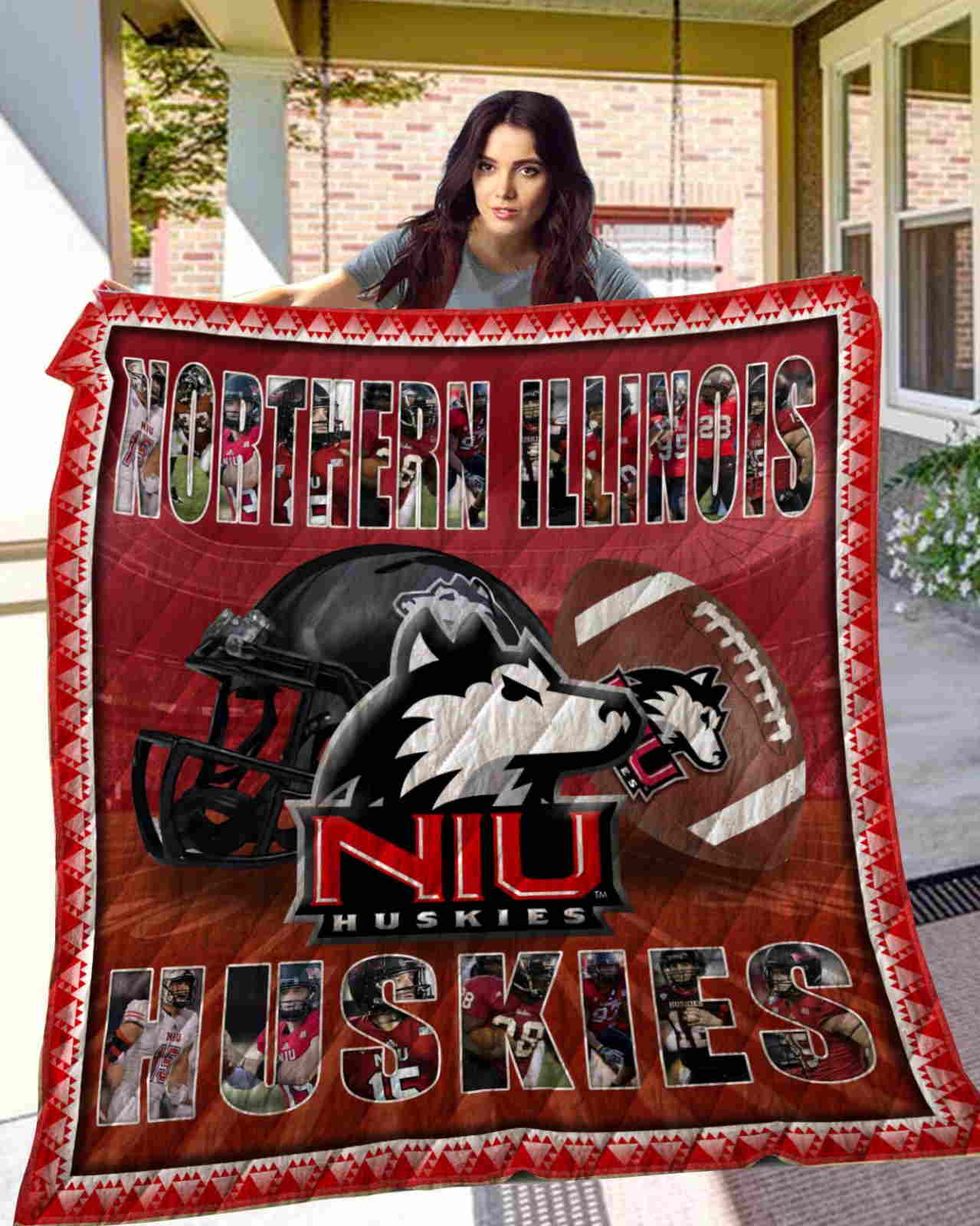 Northern Illinois Huskies 3D Quilt Blanket