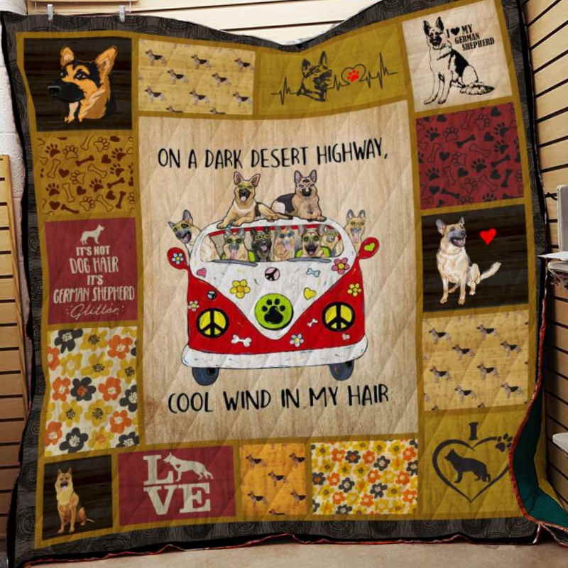 On The Dark Desert Highway Btt Quilt Blanket