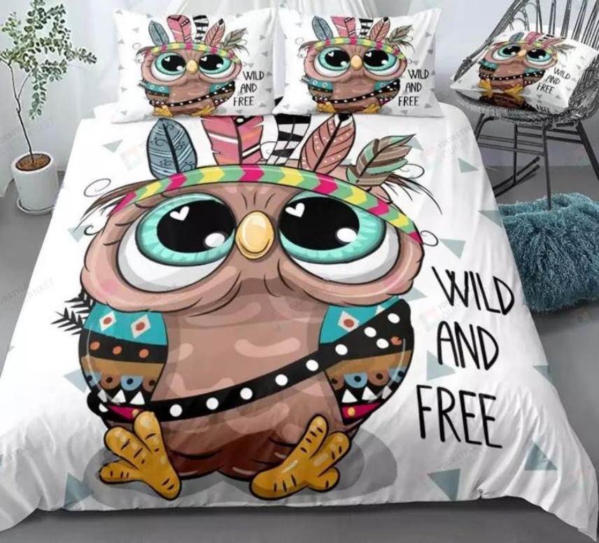 Owl Wild And Free 3D Bedding Set