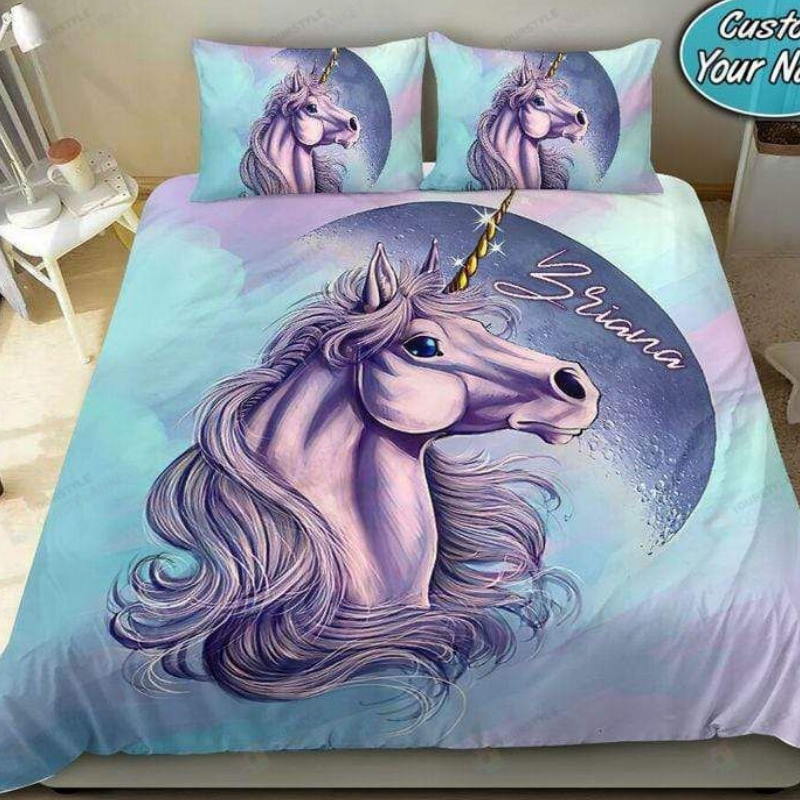 Pastel Unicorn Magic 3D Bedding Set