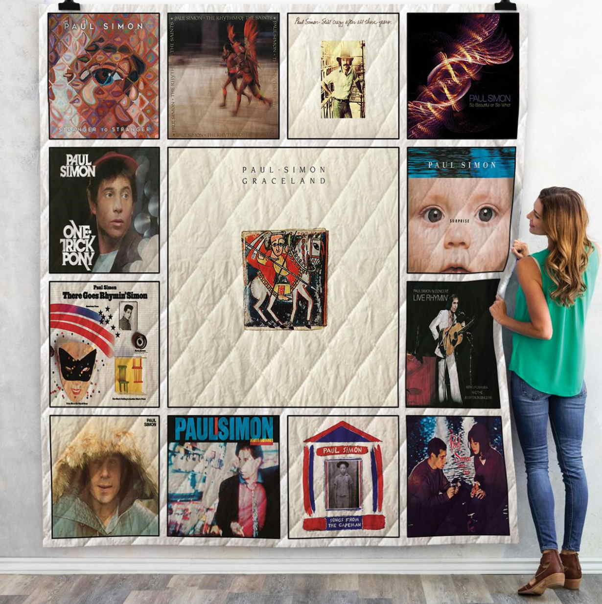 Paul Simon Albums 3D Quilt Blanket