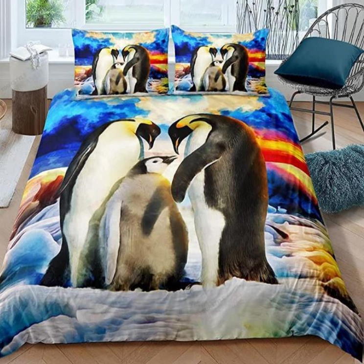 Penguin Family Cute 3D Bedding Set