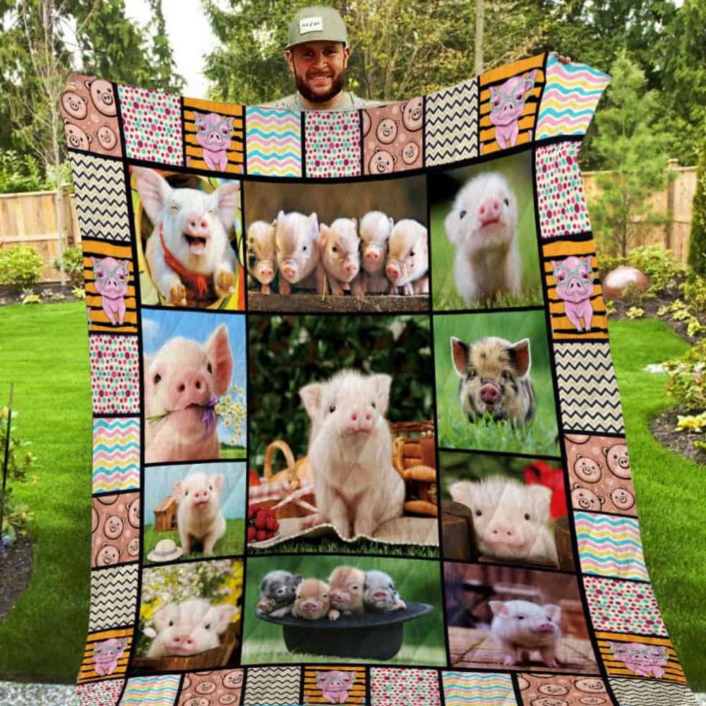 Pigs Washable 3D Quilt Blanket