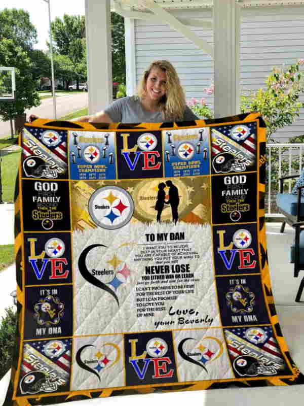 Pittsburgh Steelers To My Dan Love, Your Beverly Quilt Blanket