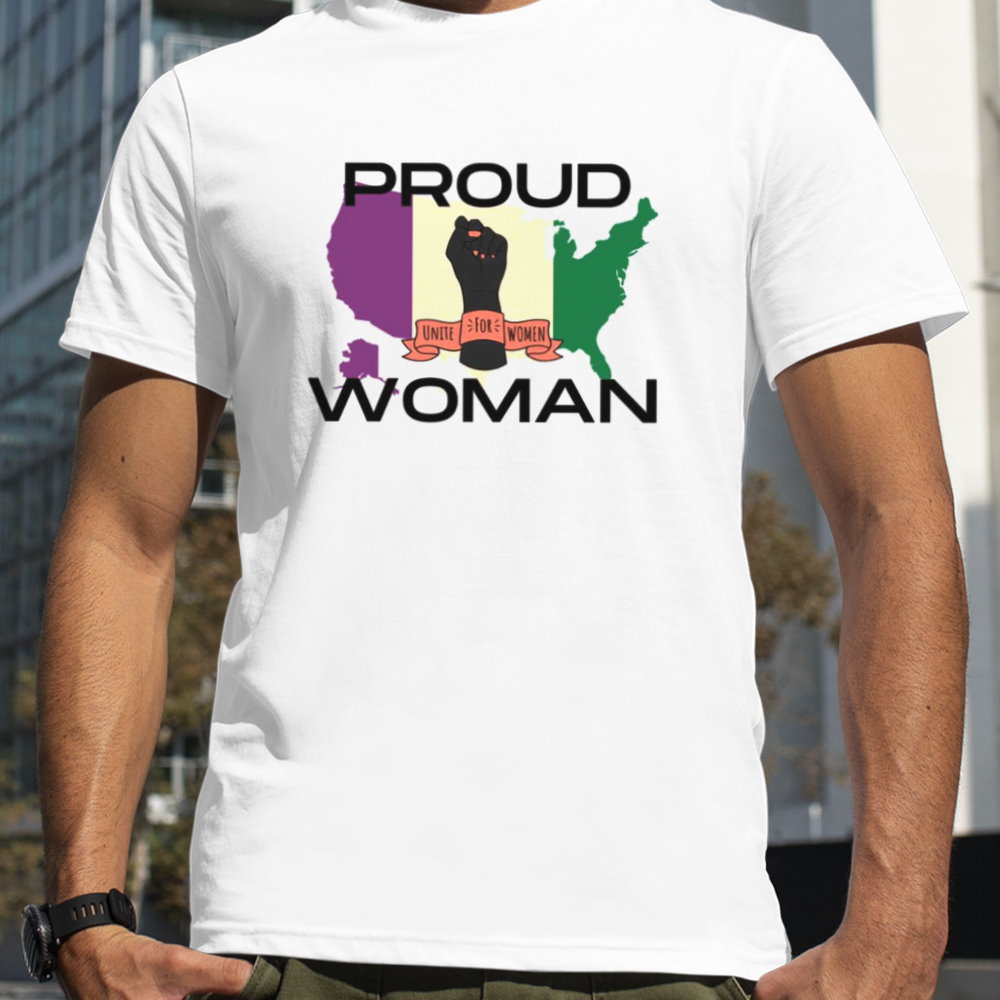 Proud Woman United States Usa Suffragette Colour Votes For Women Shirt