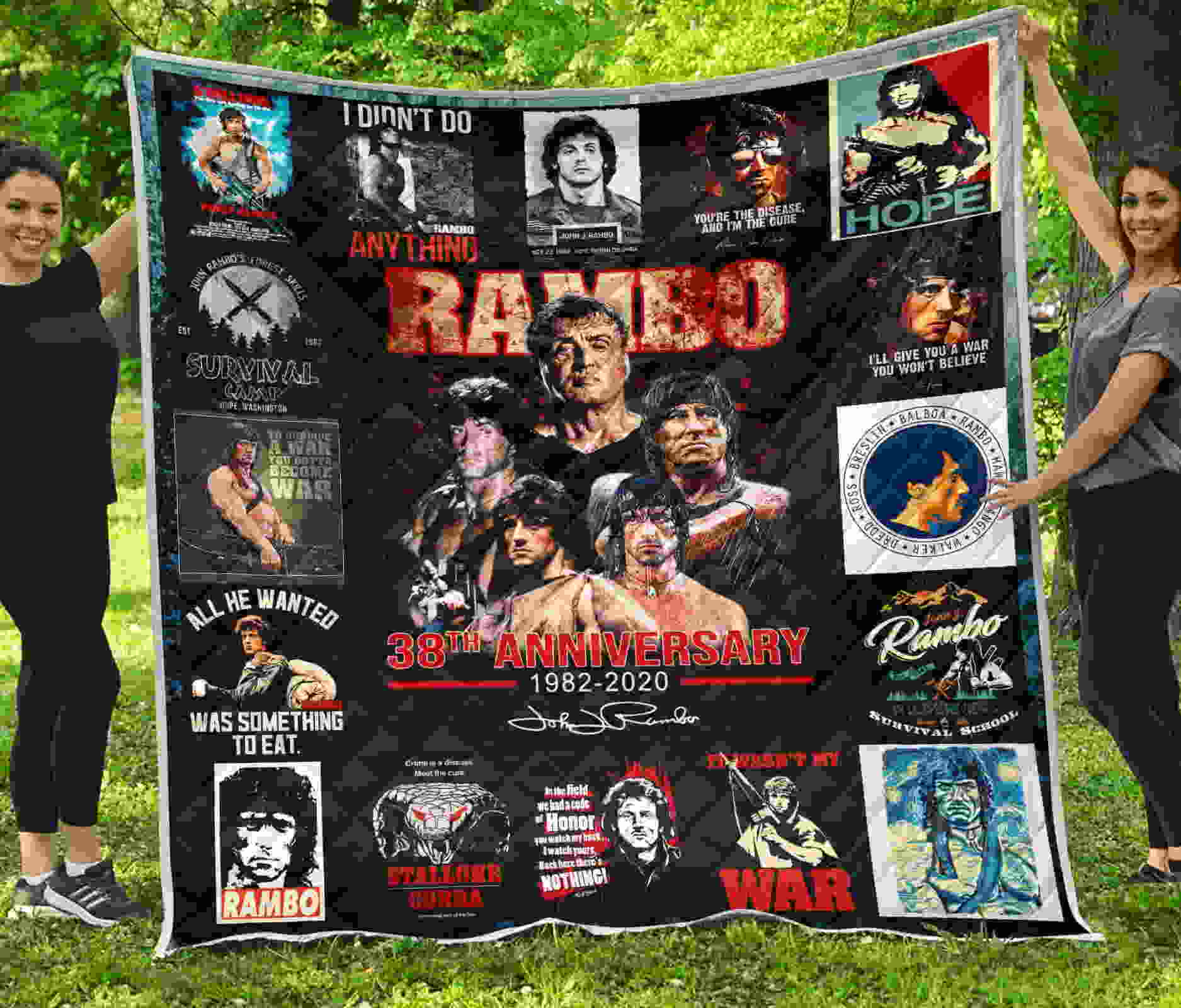 Rambo 3D  All Over Printed Quilt Blanket