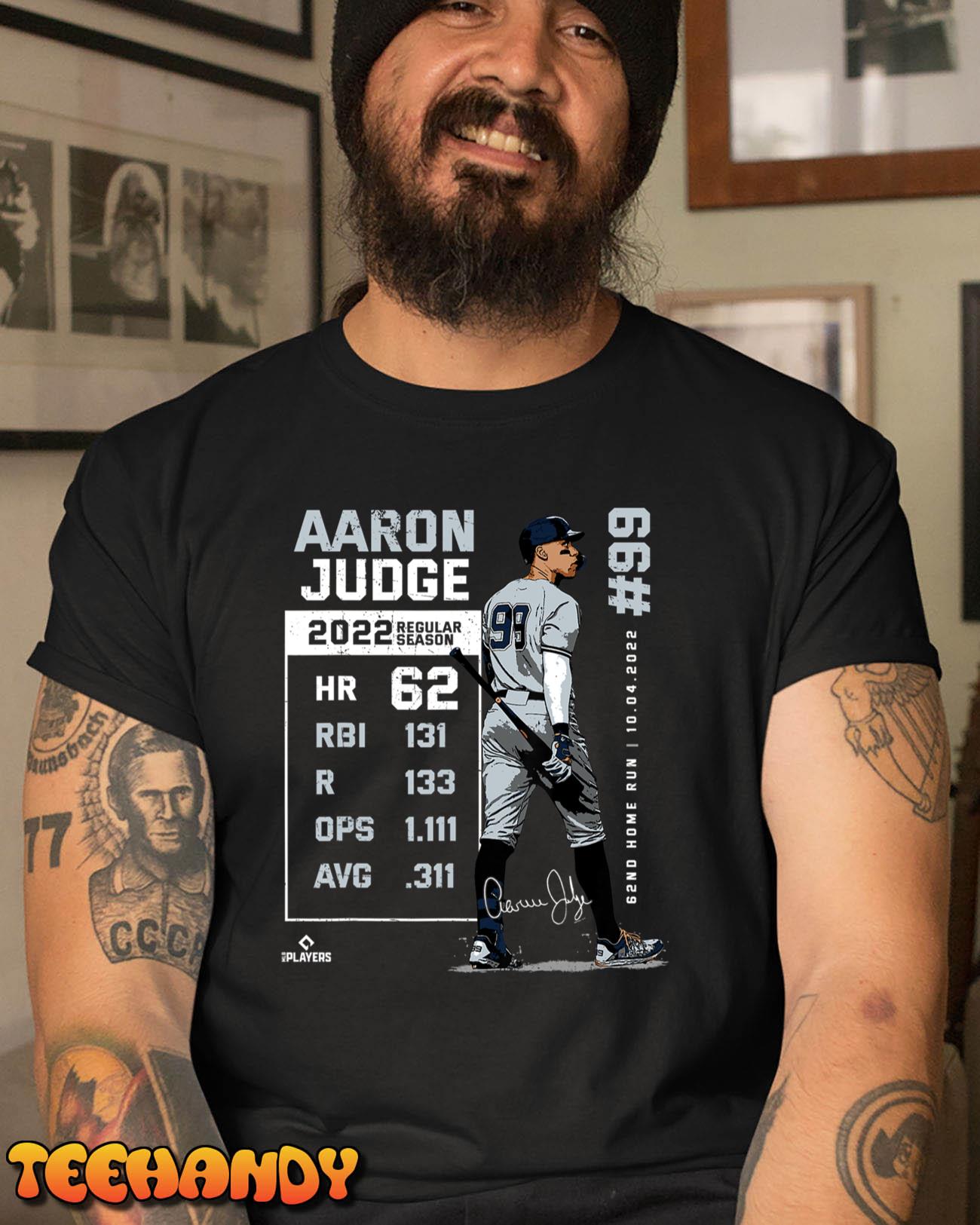  Aaron Judge Number Portrait Baj New York MLBPA T-Shirt :  Clothing, Shoes & Jewelry