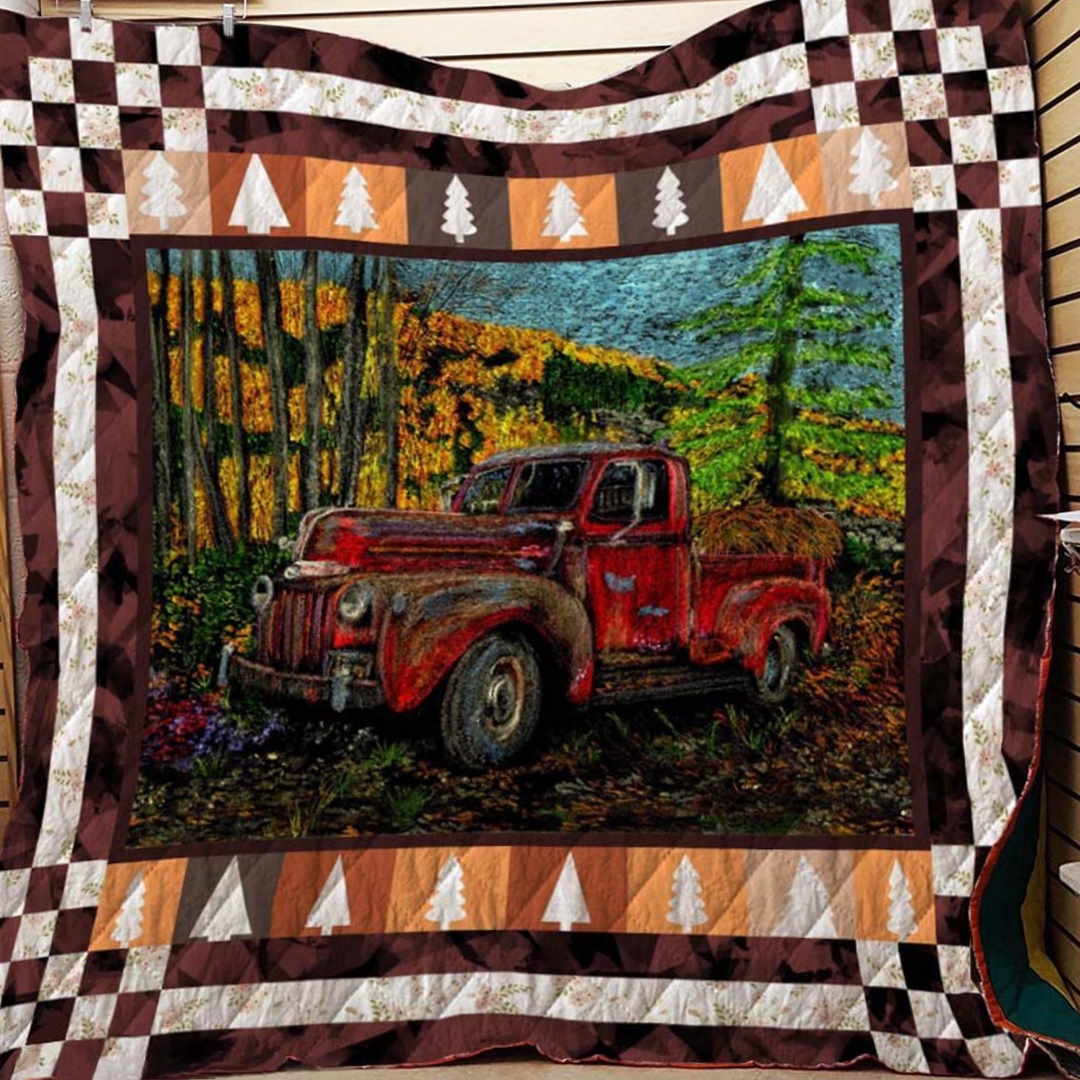 Red Truck 3D Quilt Blanket