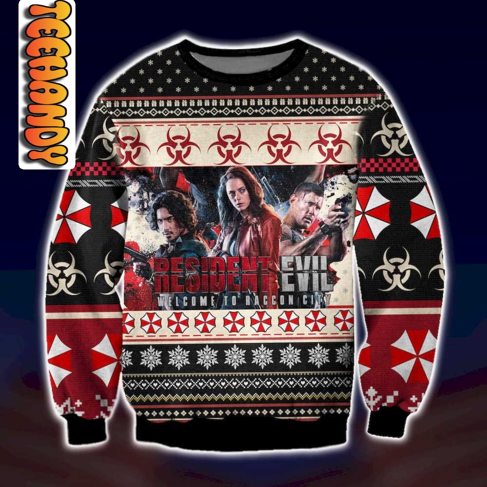 Resident Evil Welcome to Racoon City Ugly Christmas Sweater