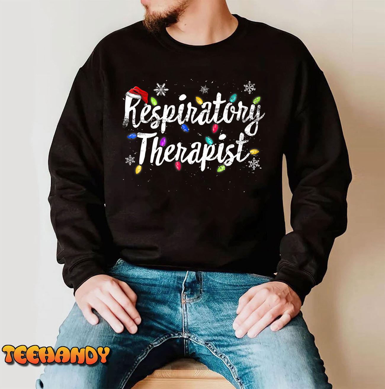 Respiratory Therapist Christmas 2022 Future Nurse Xmas Light T-Shirt