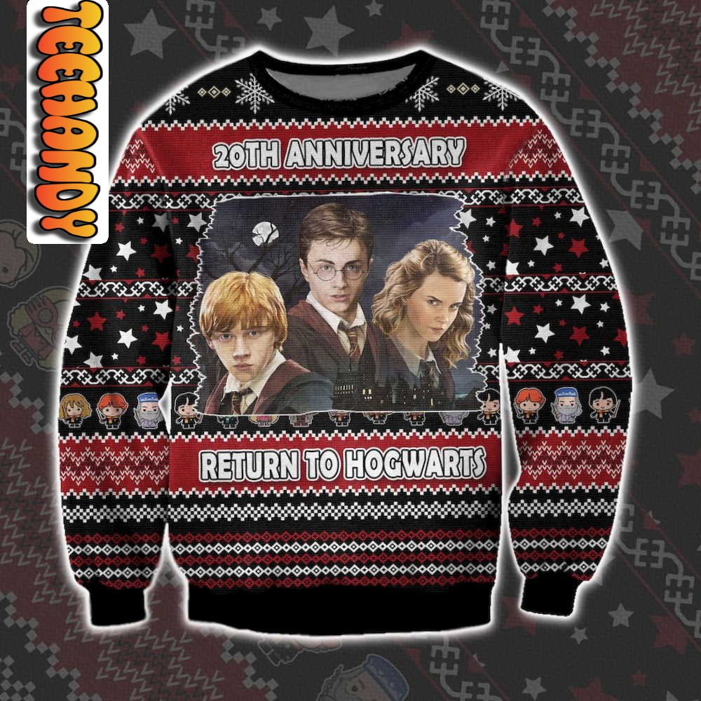 Return to Hogwarts Harry Potter 20th Anniversary Ugly Christmas Sweater