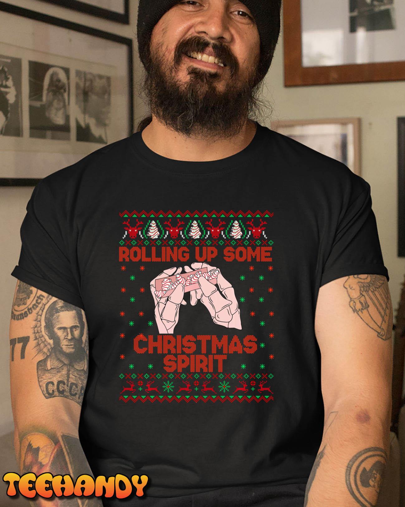 Rolling Up Some Christmas Spirit Tree Cakes Ugly Sweater Sweatshirt