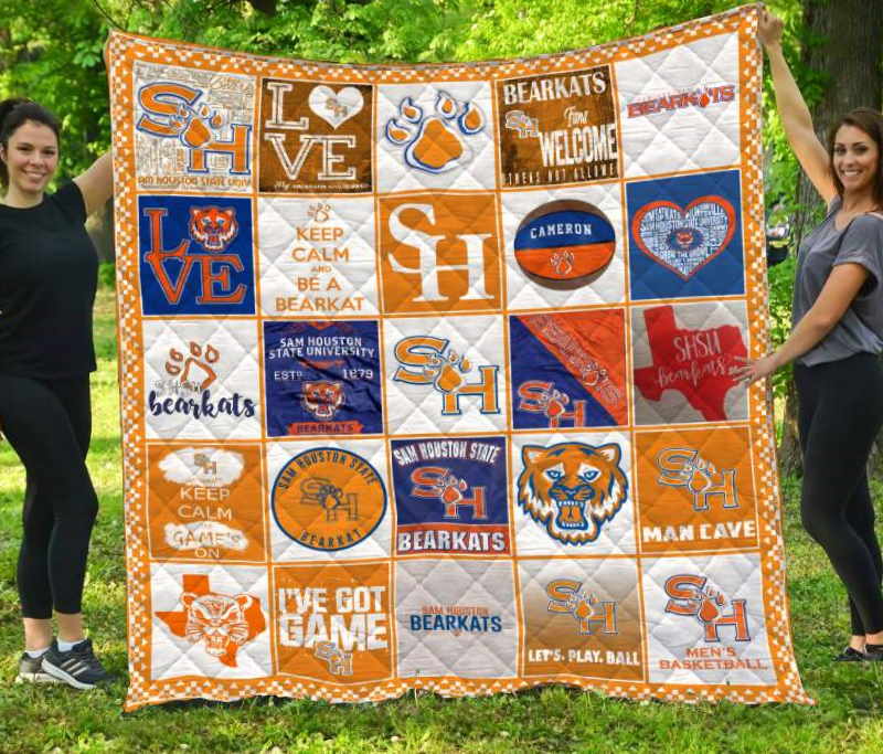 Sam Houston State Bearkat 3D Quilt Blanket