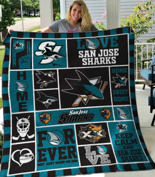 San Sharks All Over Printed 3D Quilt Blanket