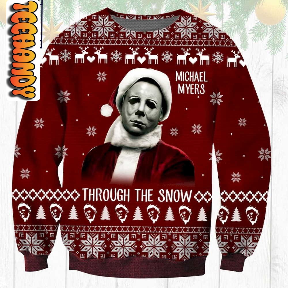 Santa Claus Michael Myers Ugly Christmas Sweater