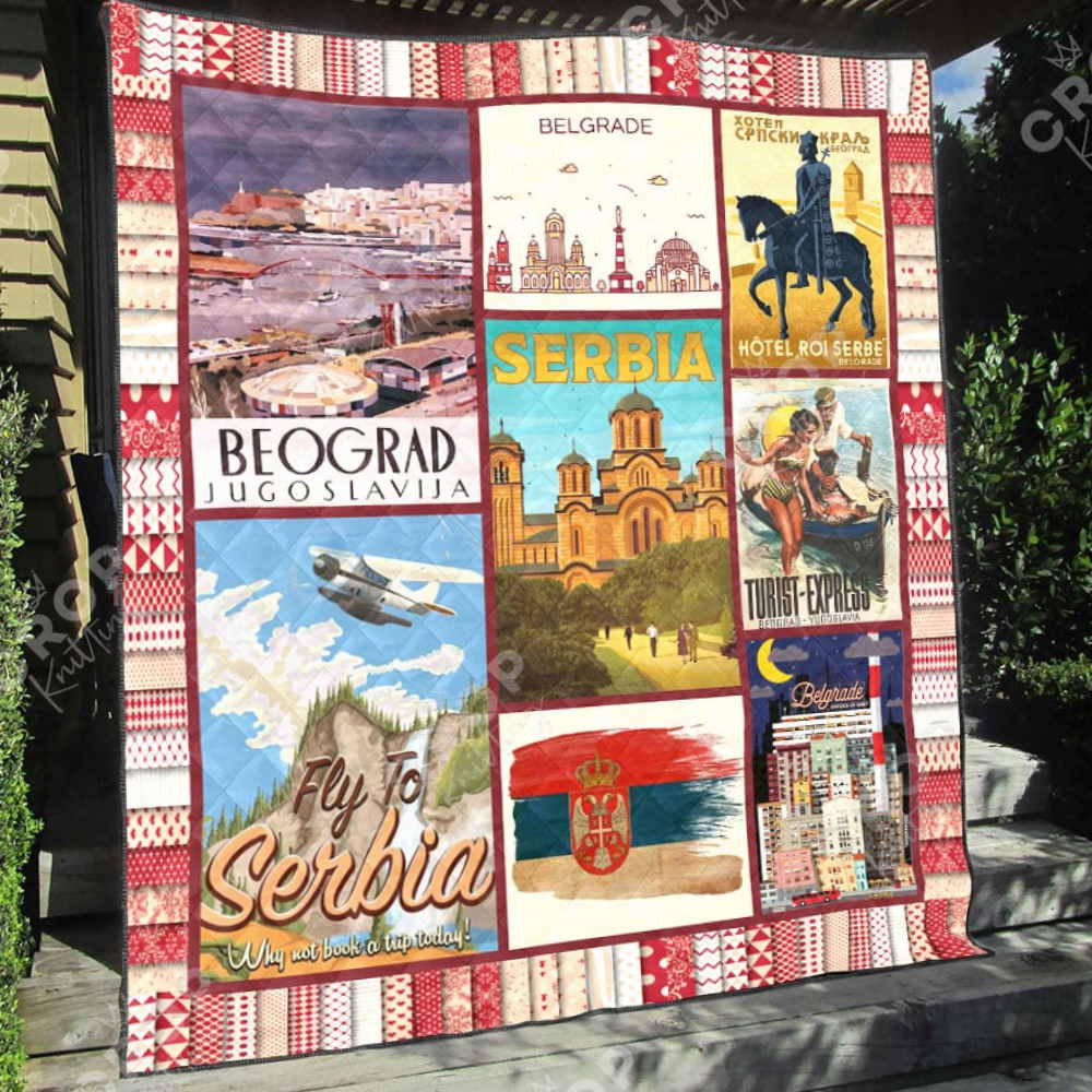 Serbia 3D  All Over Printed Quilt Blanket