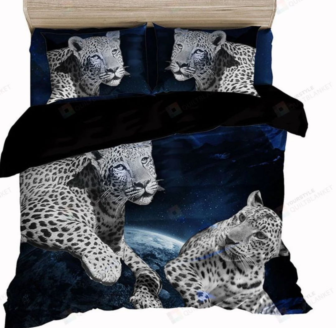 Sets Couple Leopard 3D Bedding Set