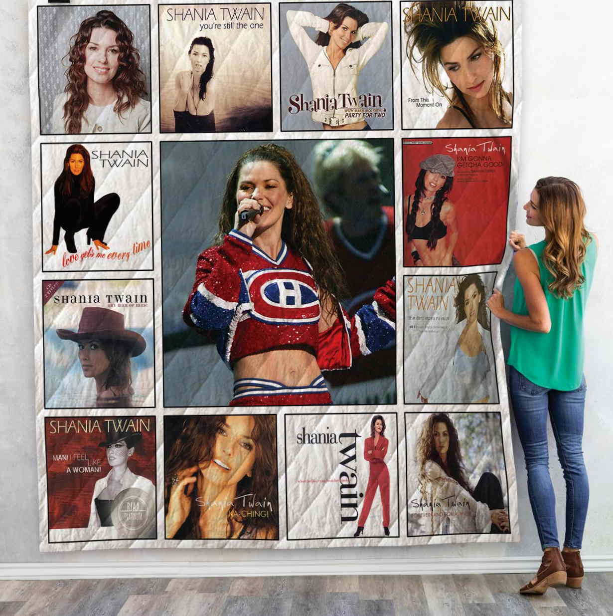 Shania Twain Singles 3D Quilt Blanket