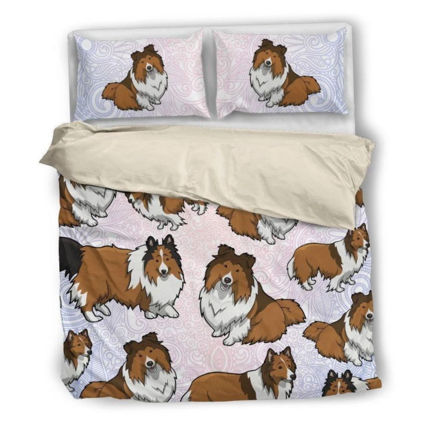 Sheltie Cotton Bed Sheets 3D Bedding Sets